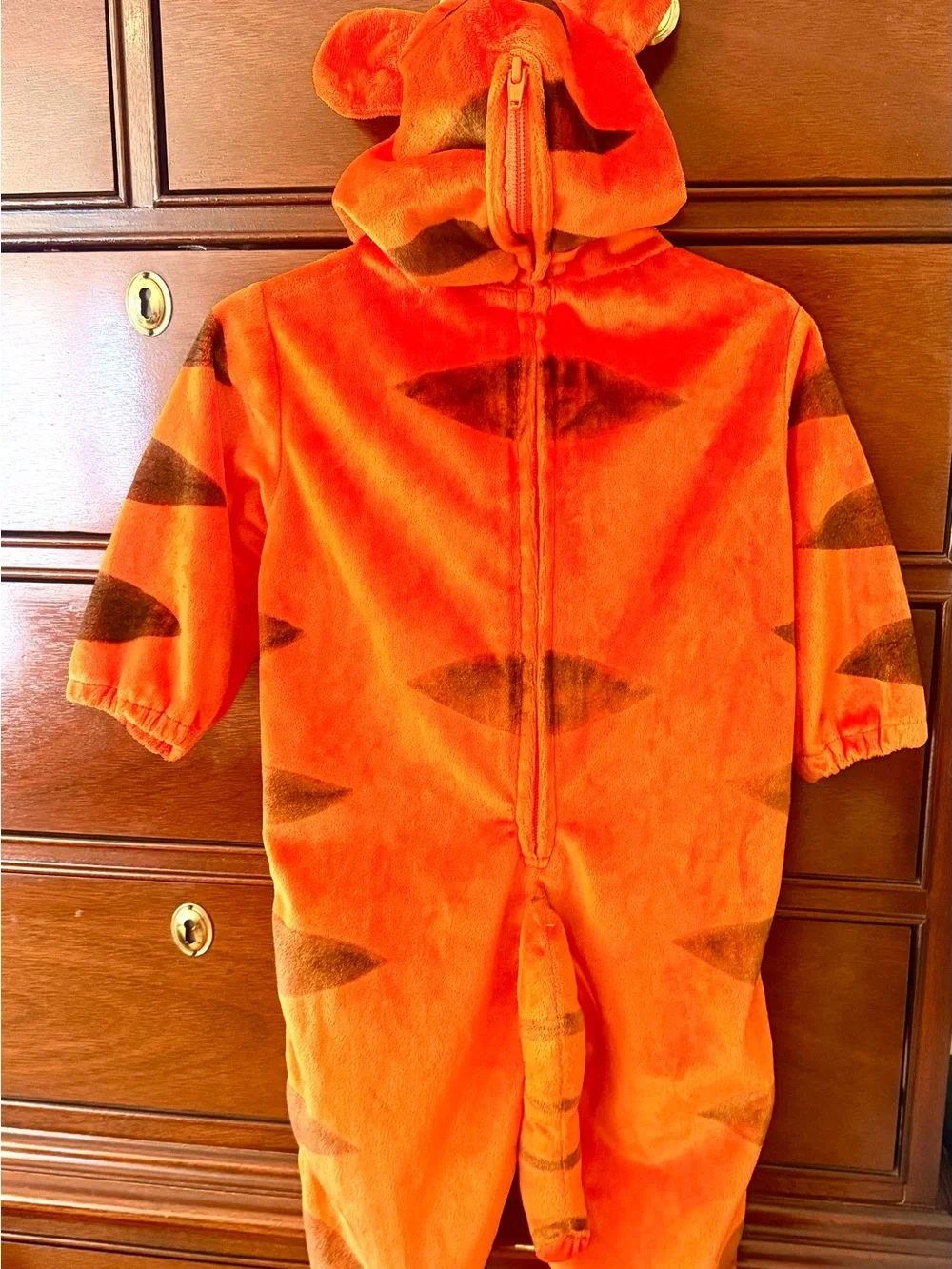 DISNEY Unisex Infant TIGGER plush 1pc Padded Belly Halloween Costume Sz 12M